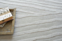 Poem Modern Light Silver Patterned Area Rug - Elegance Collection