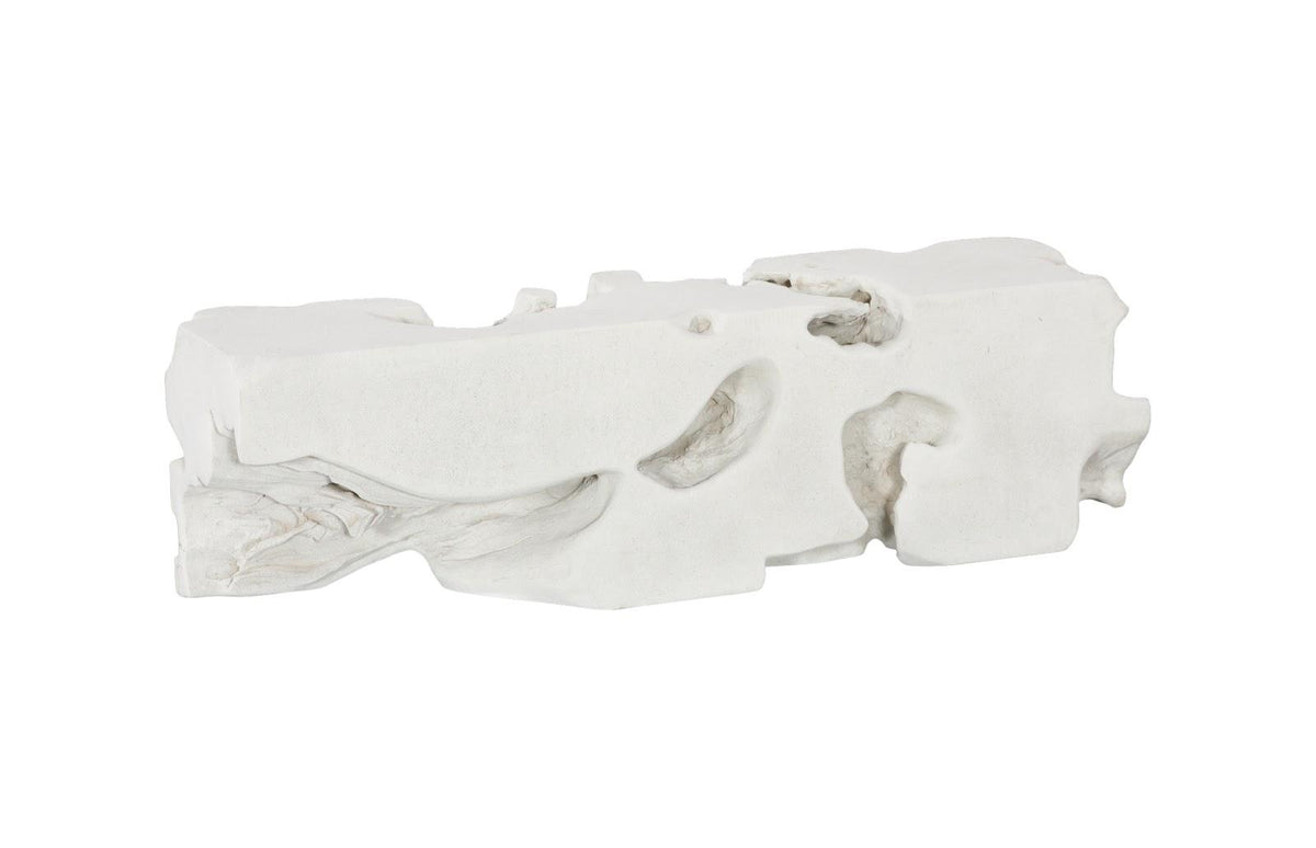 Wyn 59" Natural Indoor/Outdoor Off White Roman Bench