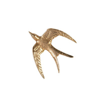 Birds in Flight Polished Brass Metal Wall Art (Set of 3)
