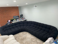 Nicoma Modern Black Sectional Sofa