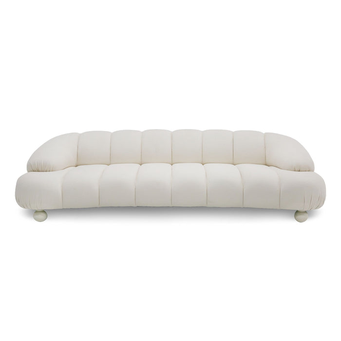 Branndi 103.5"Contemporary White Fabric 4-Seater Sofa
