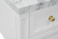 Esmeh 36.5" Grasscloth & Gold Bath Vanity