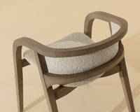 Arco Oatmeal Solid Ash Wood Dining Armchair