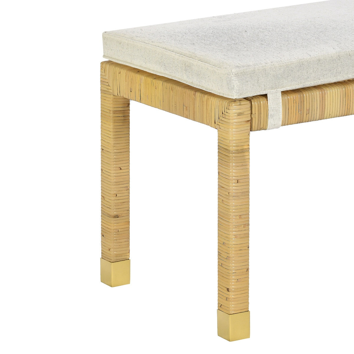 Eden Cream Linen Bench