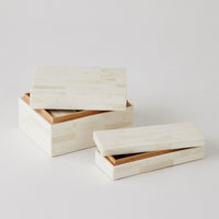 Ivory Bone Boxed Domino Set