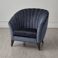 Luxe Scallop Indigo Accent Chair