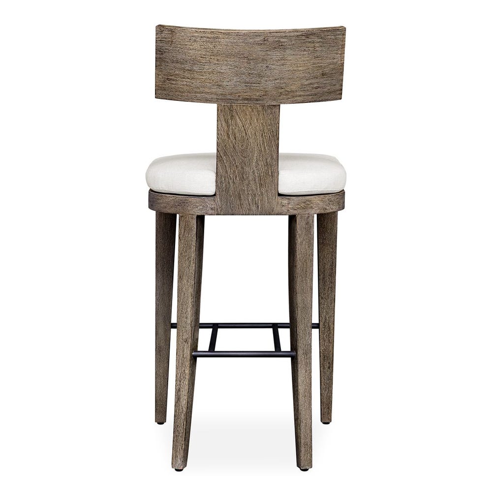 Sammantha White & Grey Outdoor Bar Stool