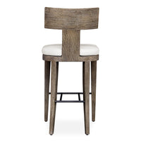 Sammantha White & Grey Outdoor Bar Stool
