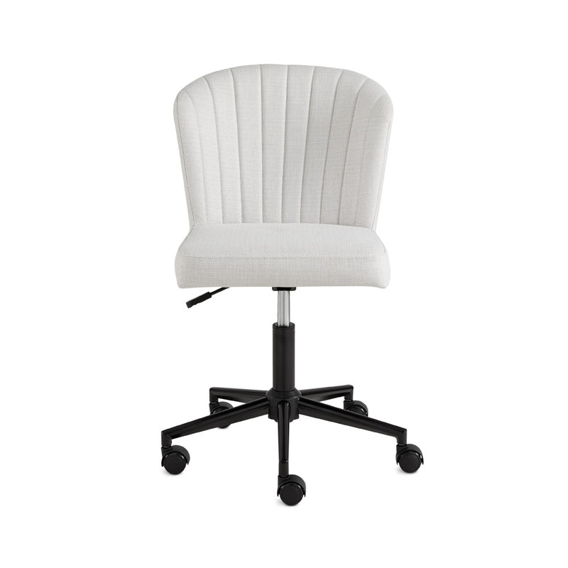 Greer Light Grey Linen Office Chair