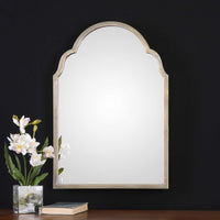 Amore 30" Petite Champagne Arched Mirror