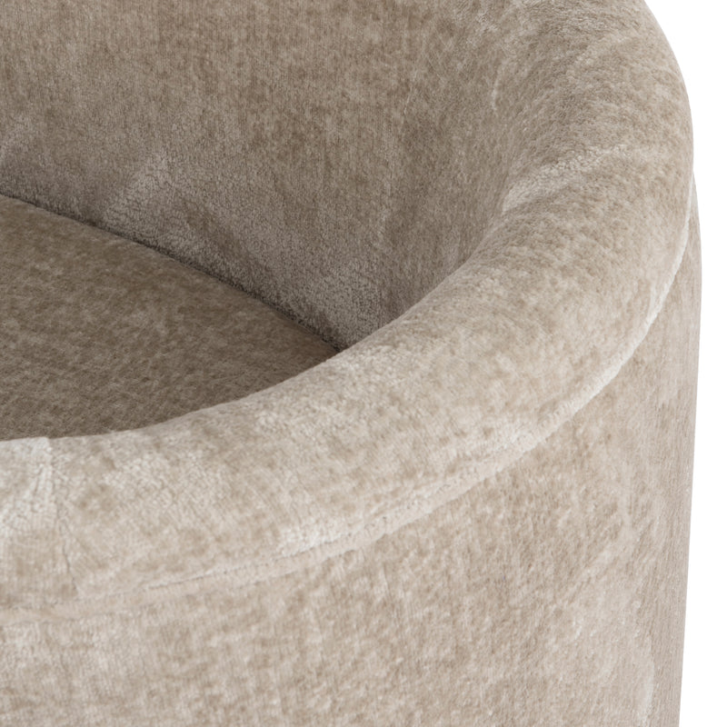 Georgina Chenille Taupe Accent Chair