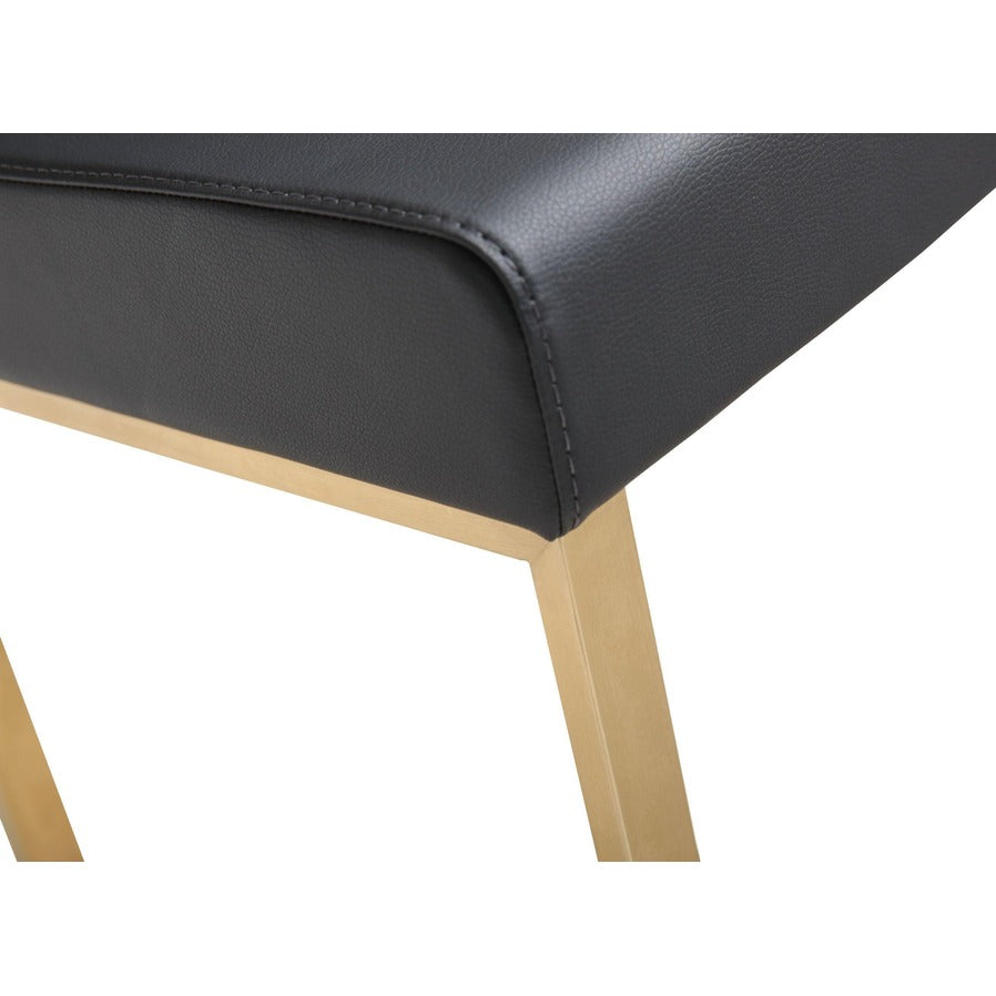 Moriah Black Gold Steel Counter Stools (Set of 2) - Luxury Living Collection