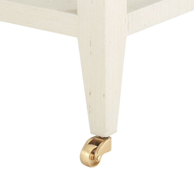 Beaux Canvas Cream Side Table