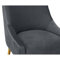 Prado Pleated Performance Grade Dark Grey Velvet Counter Stool