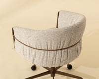 Olma Taupe Oatmeal & Bronze Desk Chair