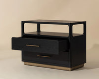 Danette Black & Gold Nightstand