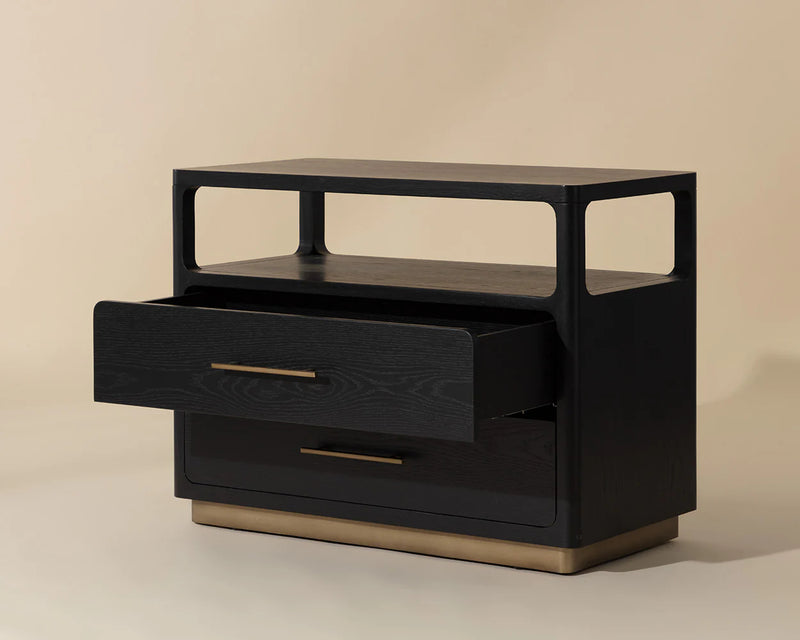 Danette Black & Gold Nightstand