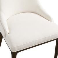 Tabitha Ivory Linen & Wood Dining Chair