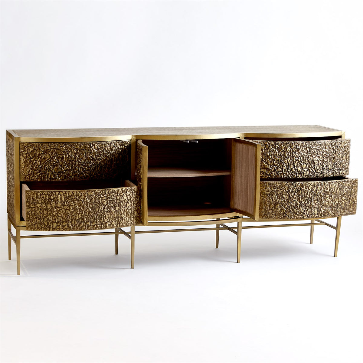 Tonya 73" Brass/Bronze Cabinet