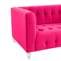 Belgravia 66.1" Plush Pink Velvet Loveseat