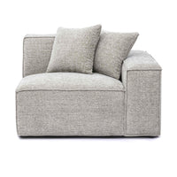 Mindy Taupe Performance Chenille Basketweave RAF Corner Chair