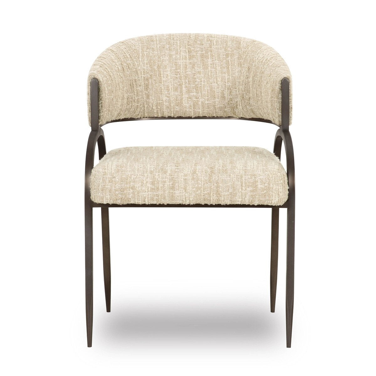 Geovanna Cream Textured Performance Boucle Dining Chair