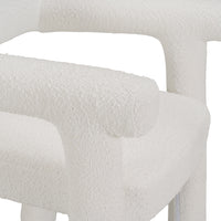 Darlene Modern Off-White Upholstered & Gold Dining Chair