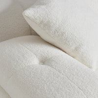 Vogue 118.2" Cream Performance Vegan Shearling 4 Piece Modular Sectional