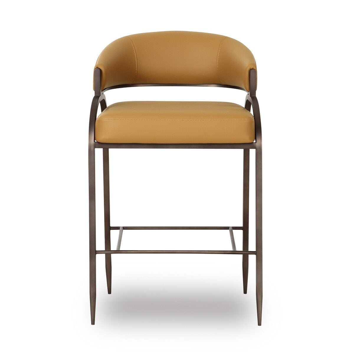 Geovanna Tan Performance Vegan Leather Counter Stool