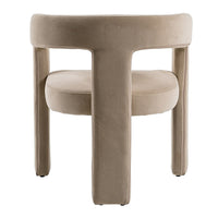Ferah Modern Beige Fabric Dining Chair