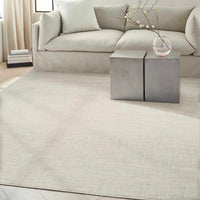 Agatha Modern Silver Ivory Area Rug