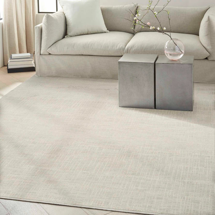 Agatha Modern Silver Ivory Area Rug