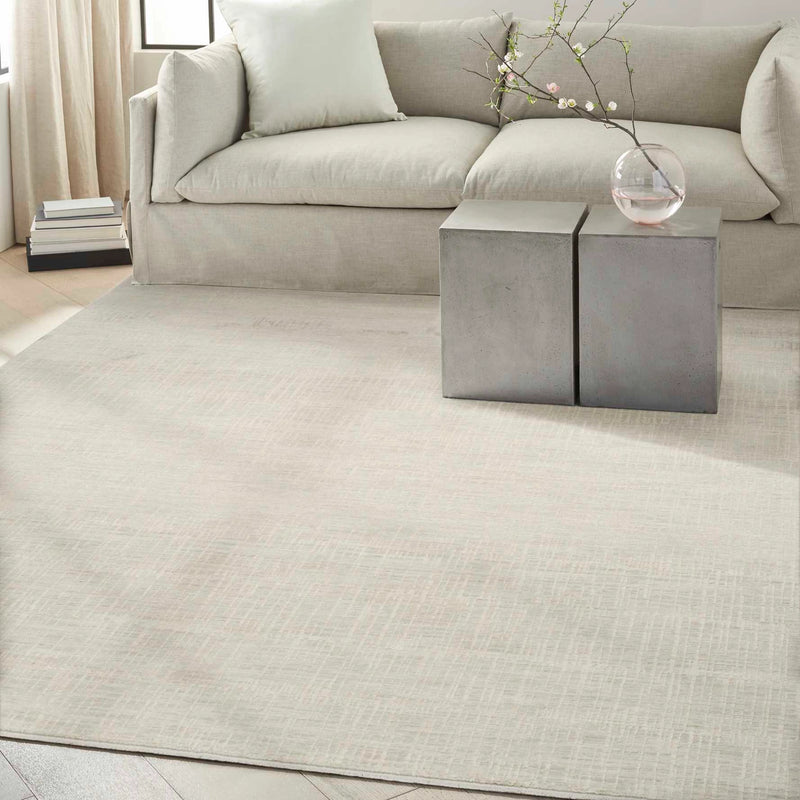 Agatha Modern Silver Ivory Area Rug