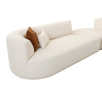 Pablo 153" Cream Boucle 3-Piece Modular Sectional - Luxury Living Collection