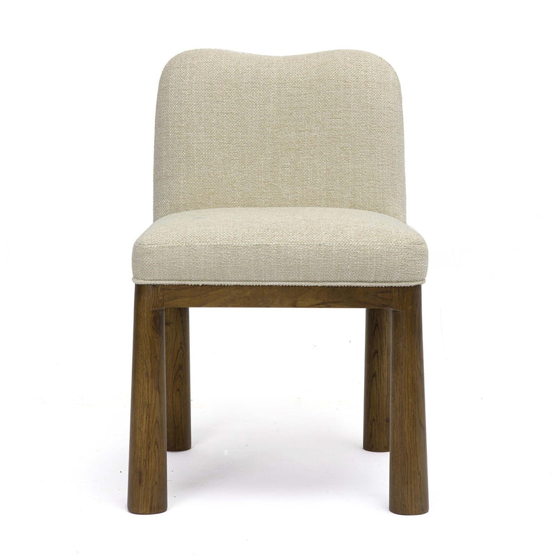 Tiara Cream Performance Basketweave Fabric Dining Chair