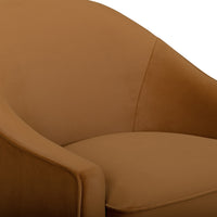 Catlyn Cognac Performance Velvet Accent Chair