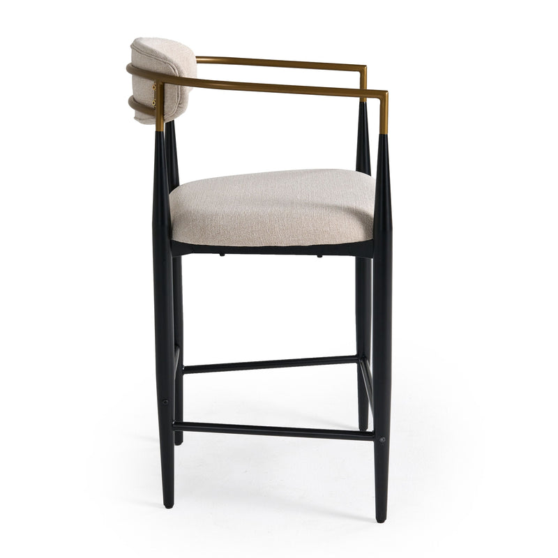 Nicole Medium Grey/Gold & Black Counter Chair