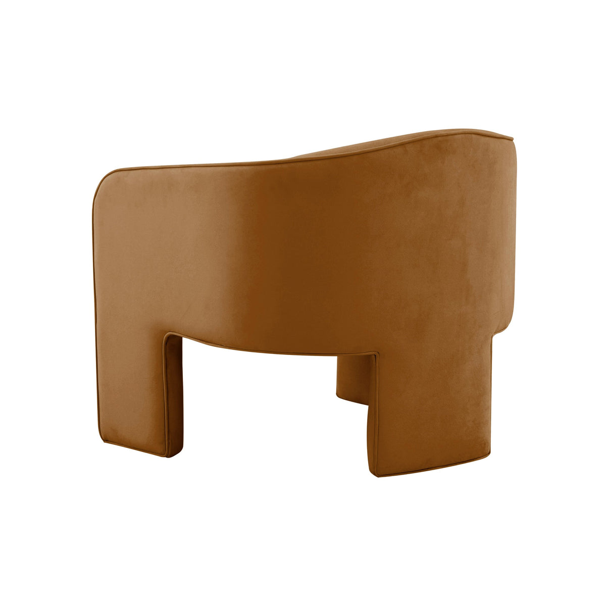 Gattara Cognac Performance Velvet Accent Chair