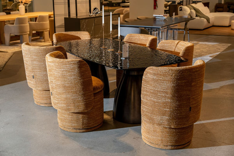 Catalina Modern Mustard Swivel Dining Chair