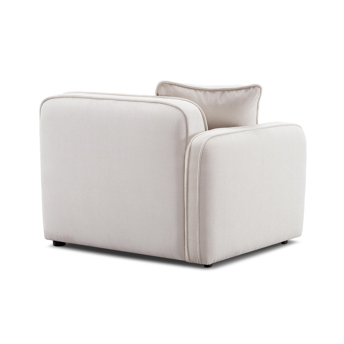 Travie White Sand Performance Corduroy Velvet LAF Corner Chair