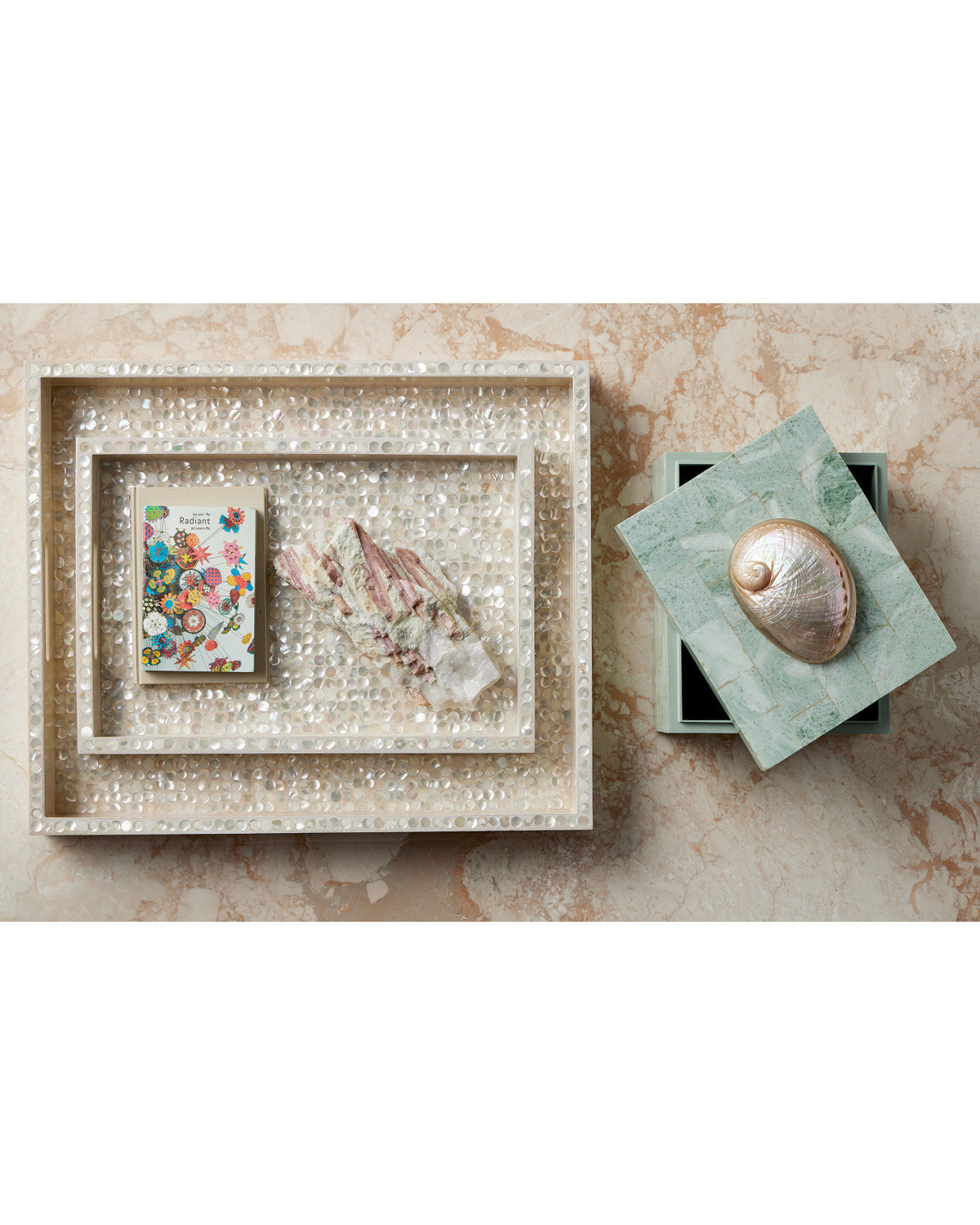 Amelie Mother of Pearl Trays (Set of 2)