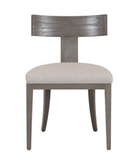 Rowan Mid-Century Modern Beige Linen + Grey Wash Dining Chair (Set of 2)