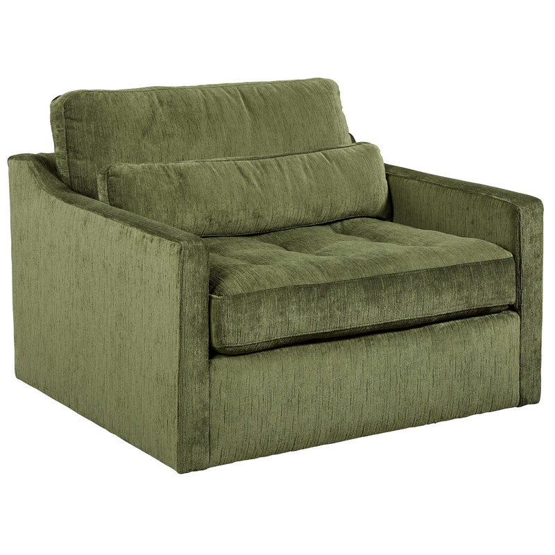 Luxxe Olive Green Swivel Chair