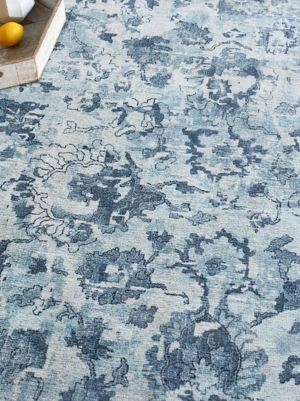 Maralago Navy Blue Area Rug - Elegance Collection