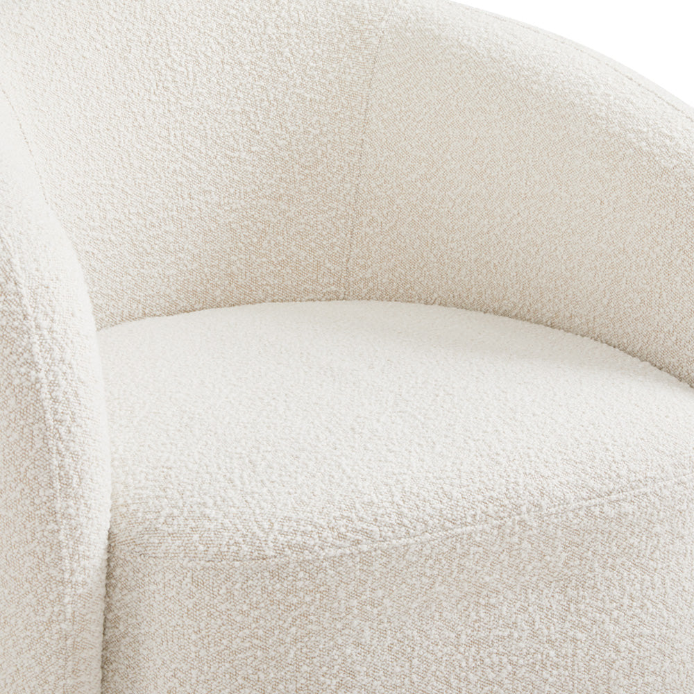 Primrose Ivory Boucle & Gold Accent Chair