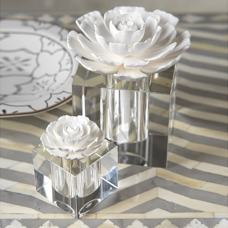 Modena Fleur d'Oranger Fragrance Porcelain & Crystal Diffuser (Sets of 2 & 4)- 2 Sizes Available