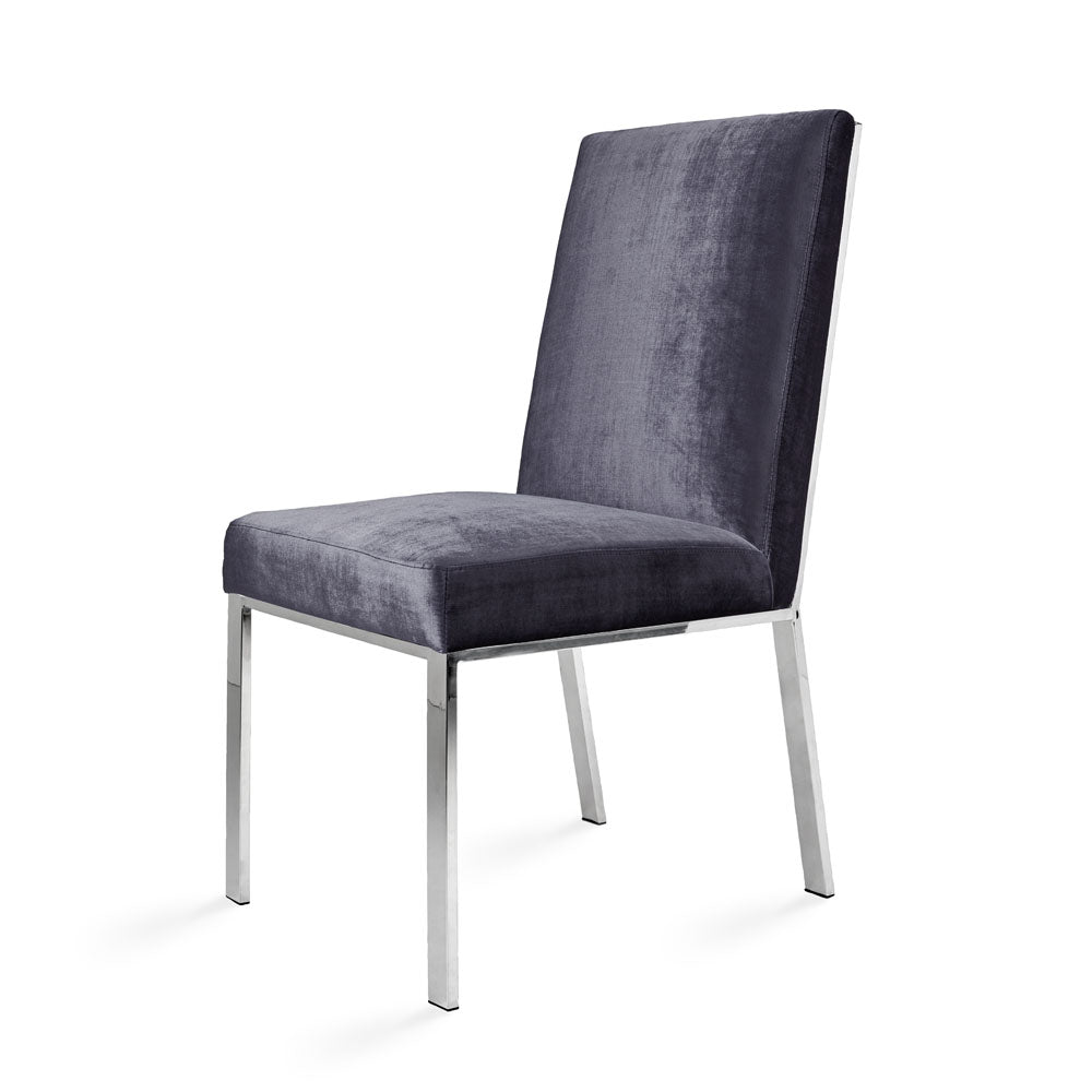 Bayfield Charcoal Grey Velvet Dining Chair