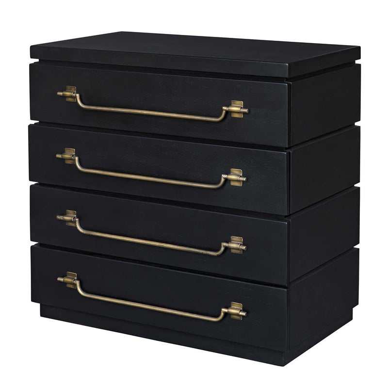 Maricio Black & Gold Dresser Drawer/Nighstand