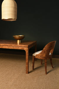 Cecilly 86" Dark Burl Wood Dining Table