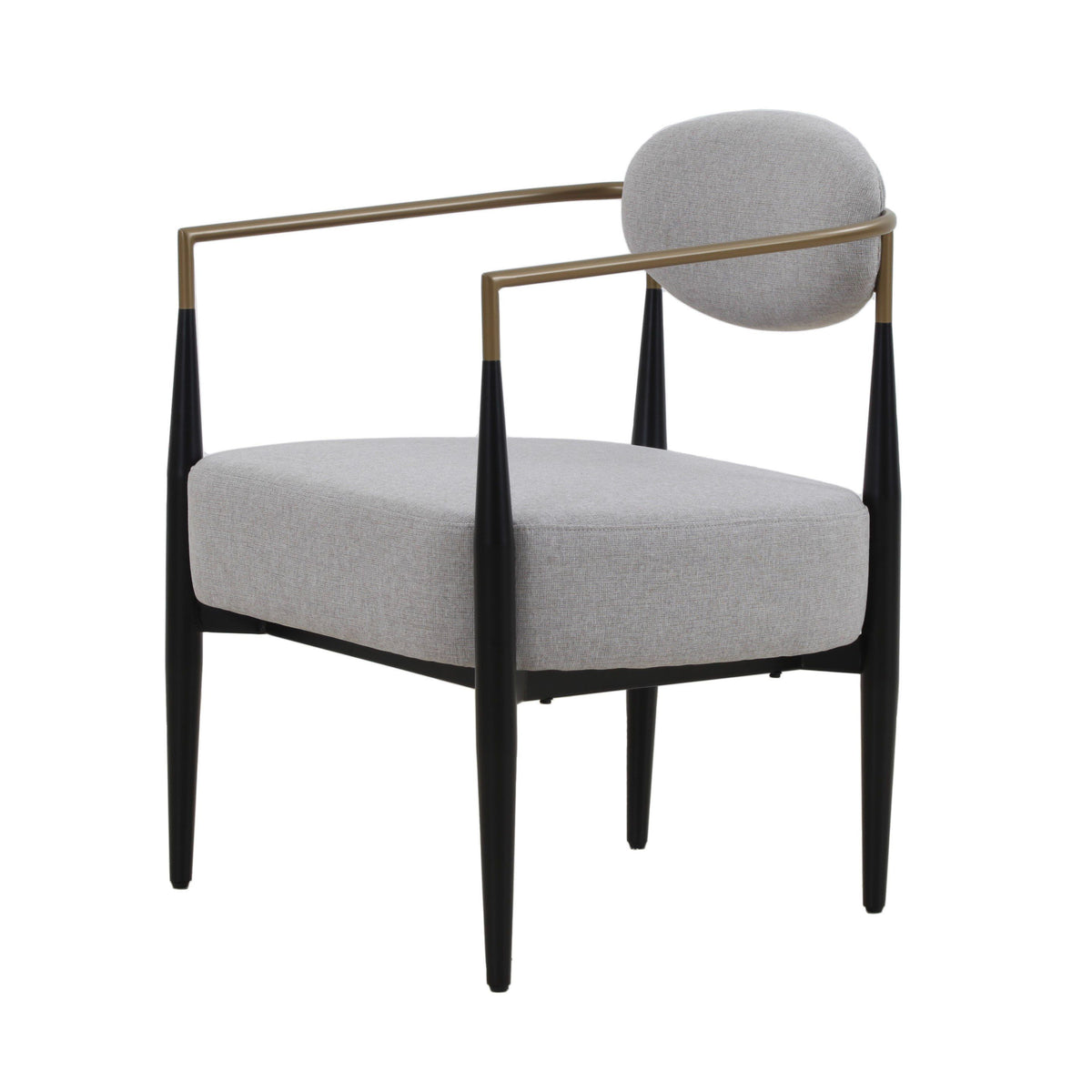 Carnaby Modern Grey & Gold Dining Chair